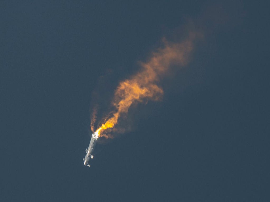 SpaceX's Starship spacecraft and Super Heavy rocket explodes after launch from Starbase on April 20, 2023.