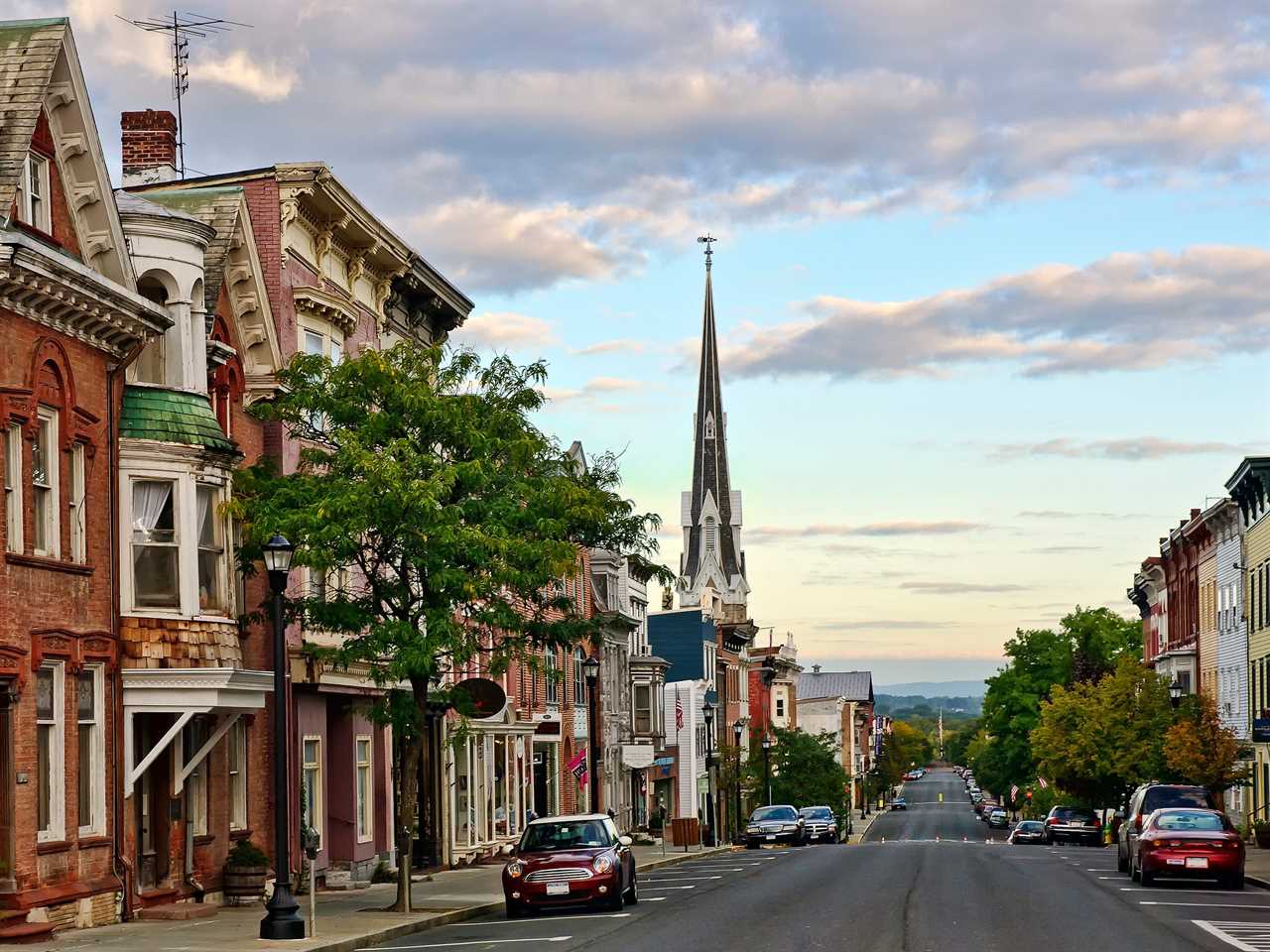 Warren Street in Hudson, New York.