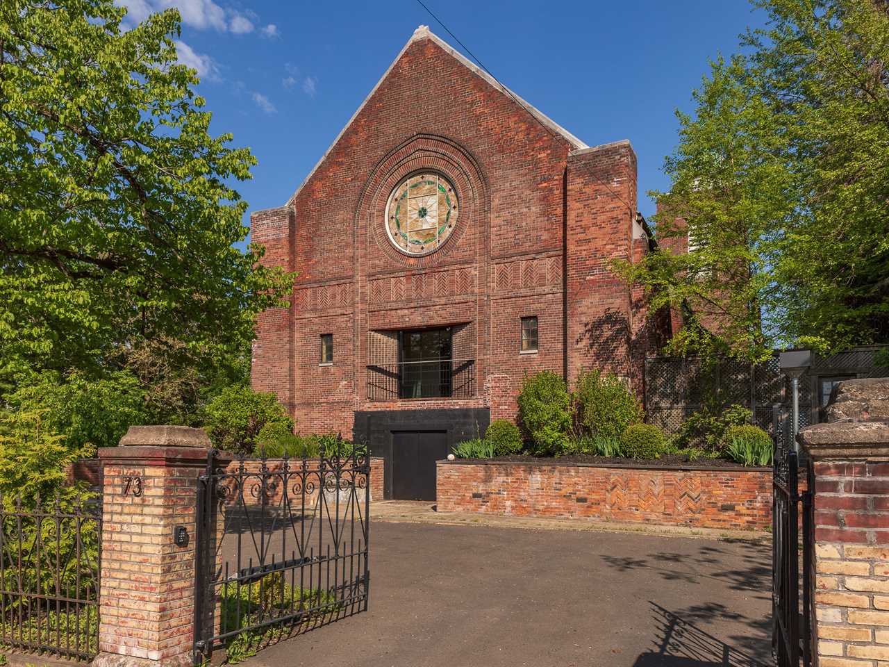 An exterior shot of The Abbey in Hudson, New York.