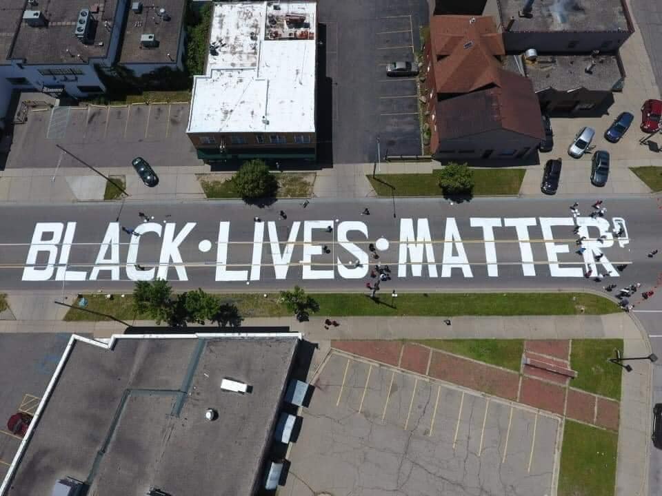 The Black Lives Matter street mural was painted along Martin Luther King Avenue.