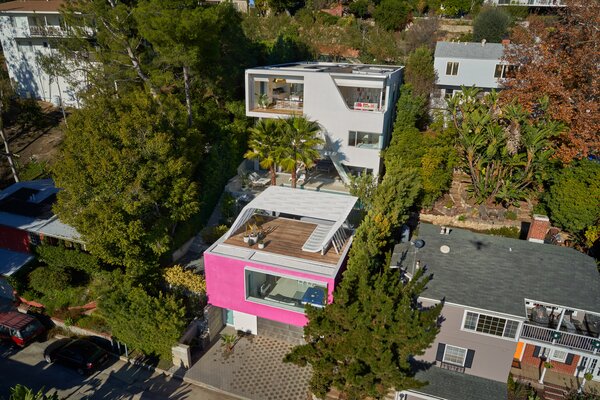 This L.A. Home Has a Yellow Crane That Relocates the Dining Table, Because Why Not?