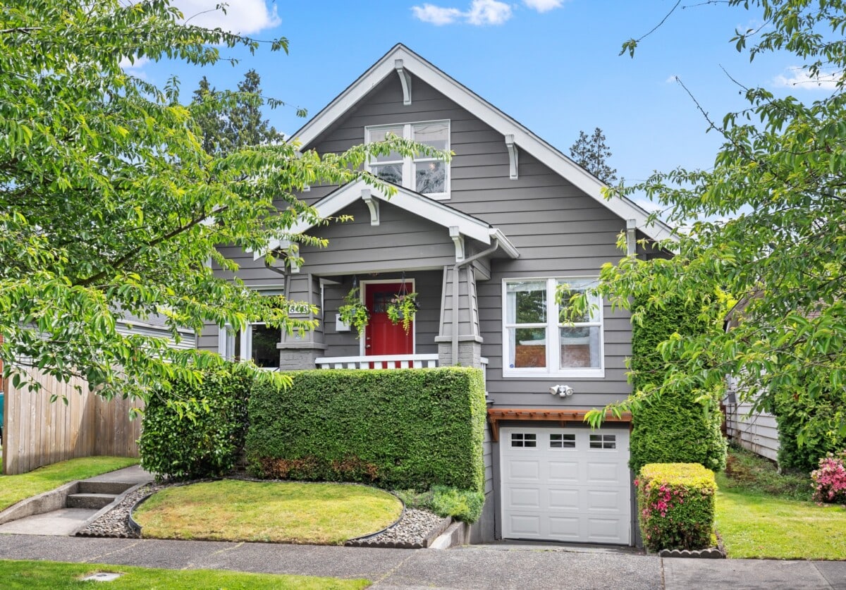 home in tacoma with trees and porch