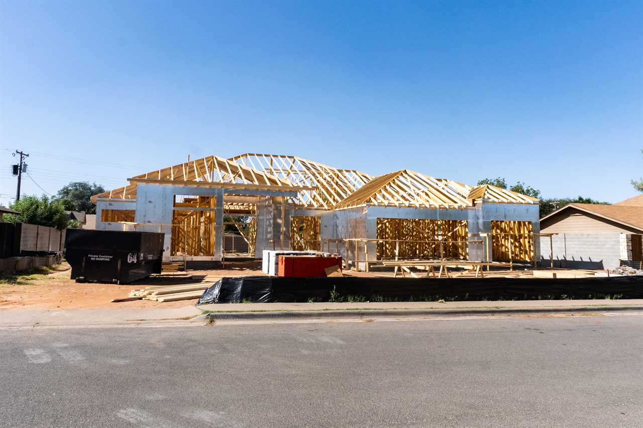 A new home being built in Midland.