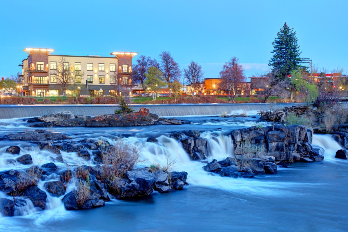 idaho falls buildings and waterfall_Getty