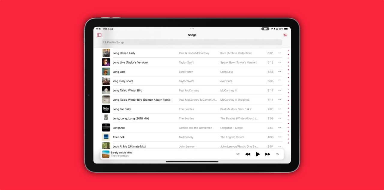 Apple Music iPadOS 17