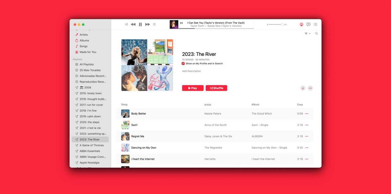 Apple Music on macOS Sonoma