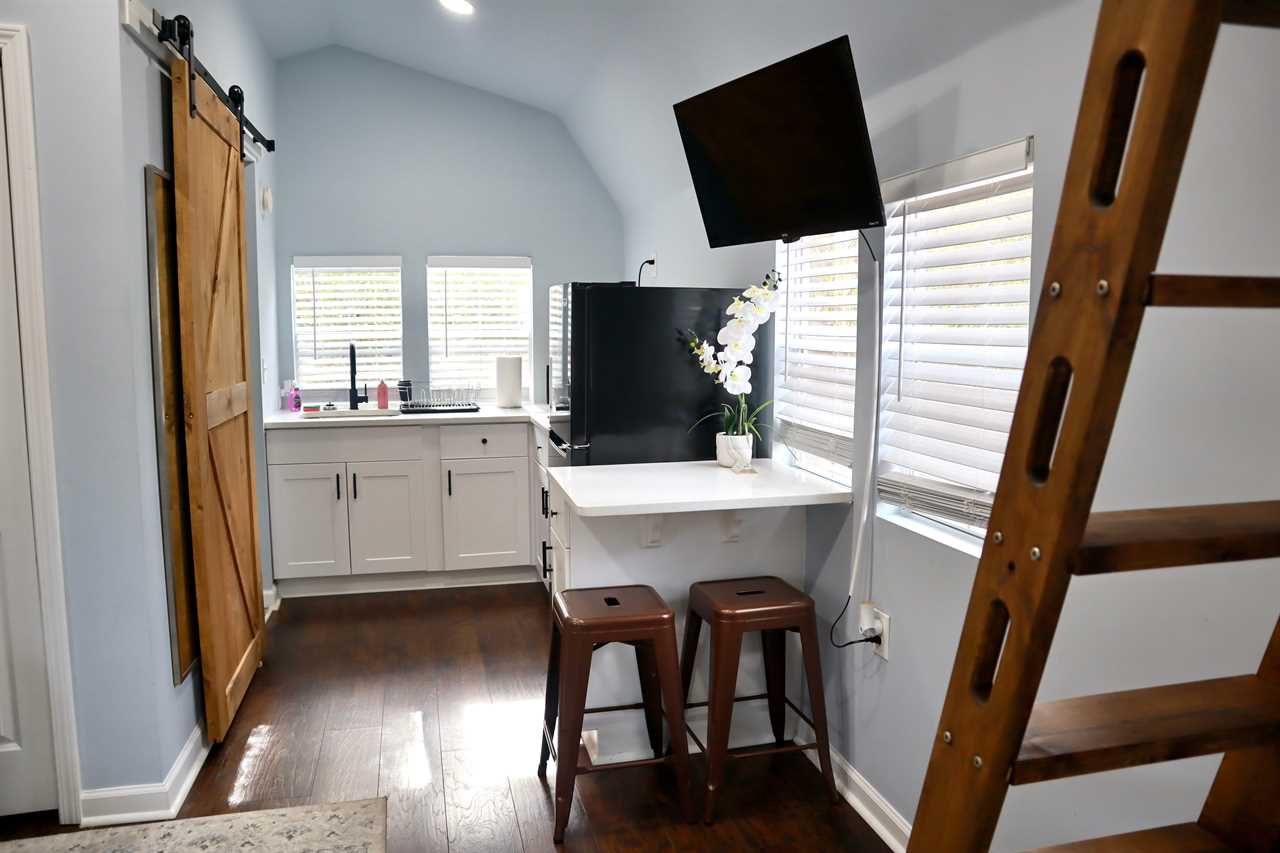 Interior of tiny home.