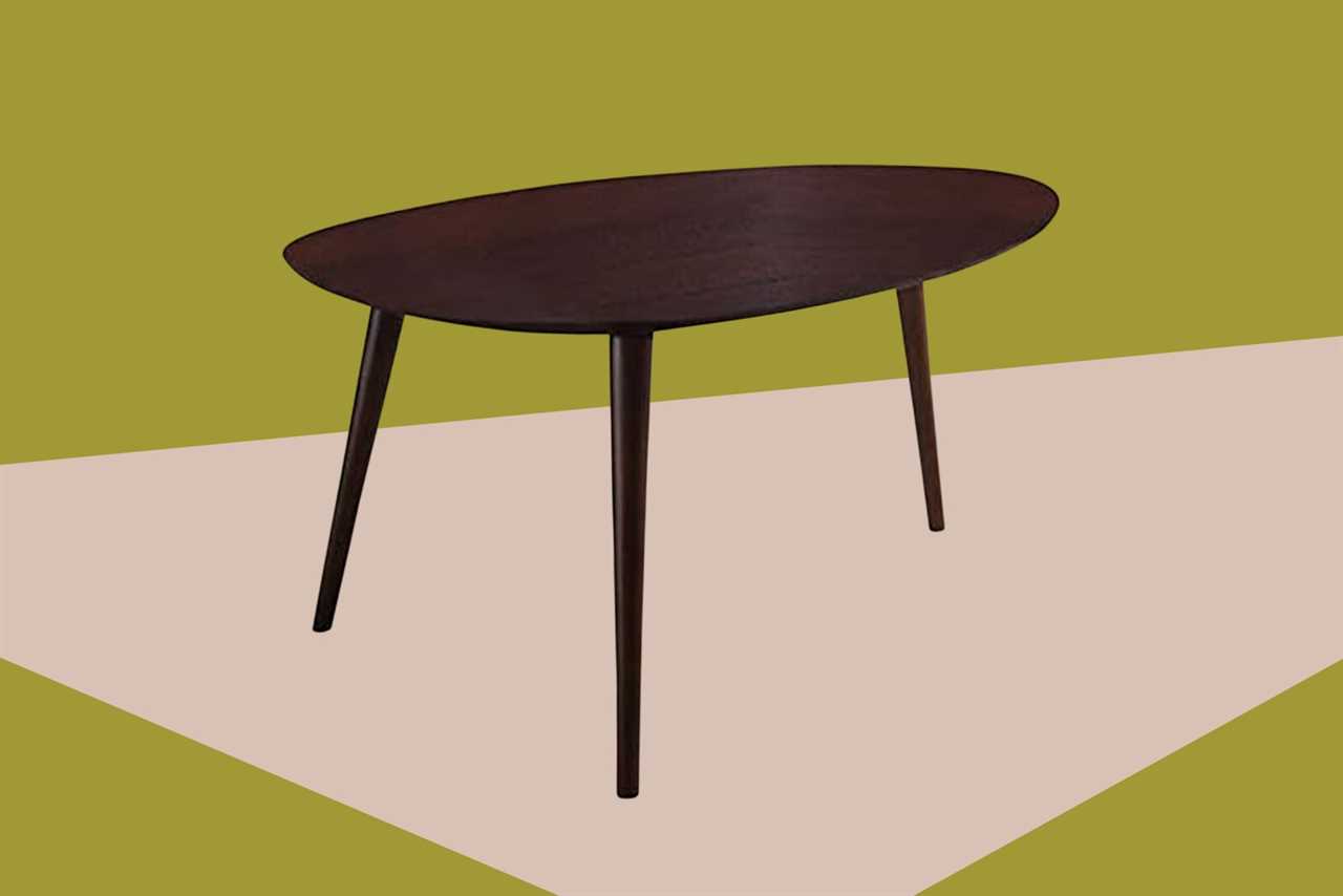 This Oval Coffee Table Spruces Up Boring, Oddly-Shaped Spaces