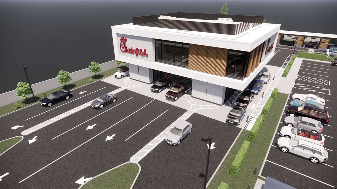 Chick-fil-A four-lane restaurant