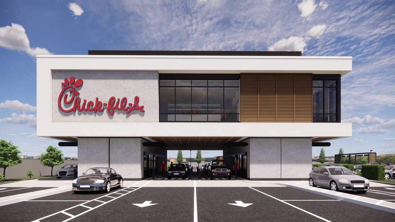 Chick-fil-A four-lane restaurant