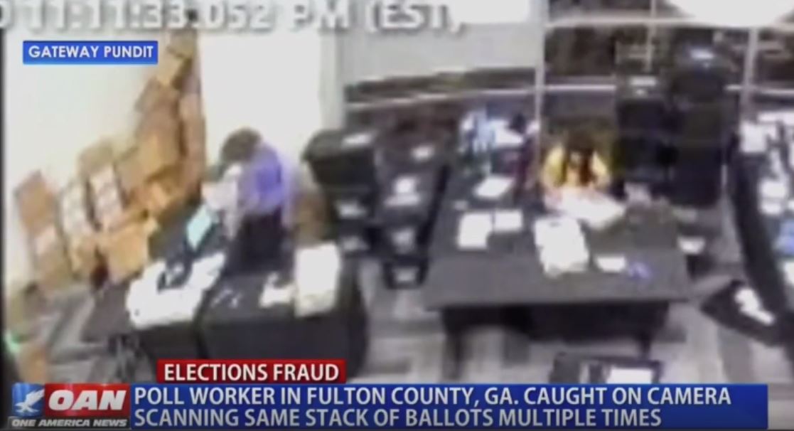 CHRIS WRAY STRIKES AGAIN! Georgia Election Workers Caught Jamming Stacks of Ballots Through Machines Multiple Times After Observers Removed from Building – CLEARED BY FBI – Jamming Stacks of Selected Ballots Through Voting Machines Is Now Legal in USA!