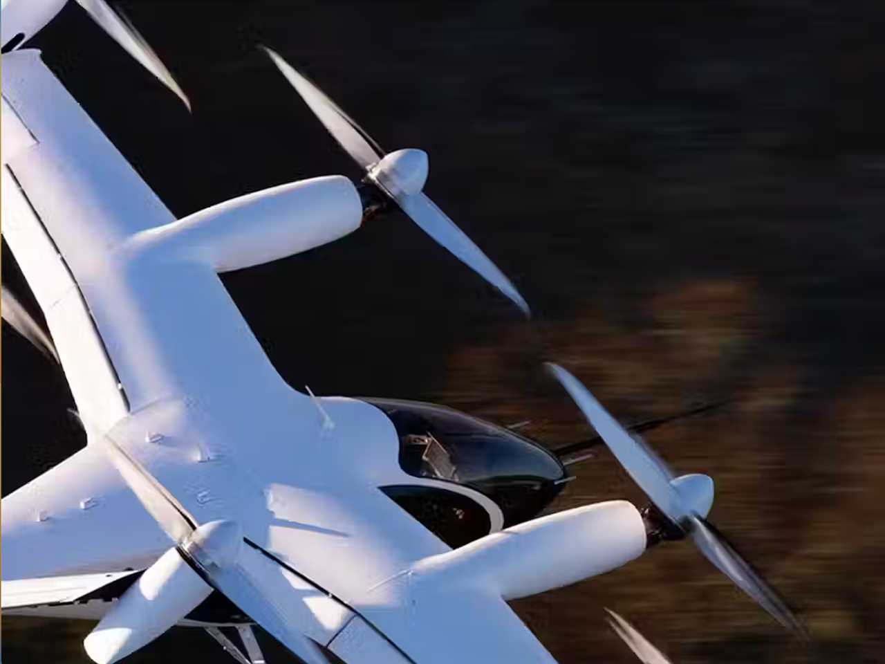 Joby Aviation's motors and propellers on the eVTOL.