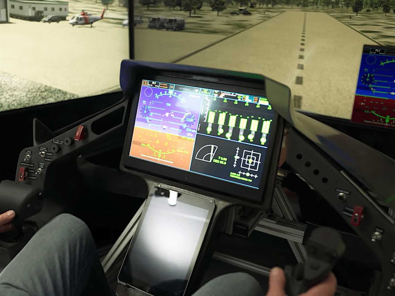 Inside the cockpit of the Joby eVTOL.