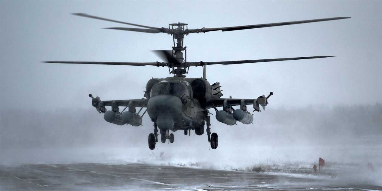 A Ka-52 "Alligator" helicopter