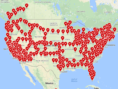 Tesla supercharger network