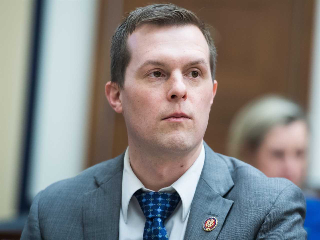 Rep. Jared Golden, D-Maine, is seen during a House Armed Services Committee hearing titled "Outside Perspectives on Nuclear Deterrence Policy and Posture," in Rayburn Building on Wednesday, March 6, 2019