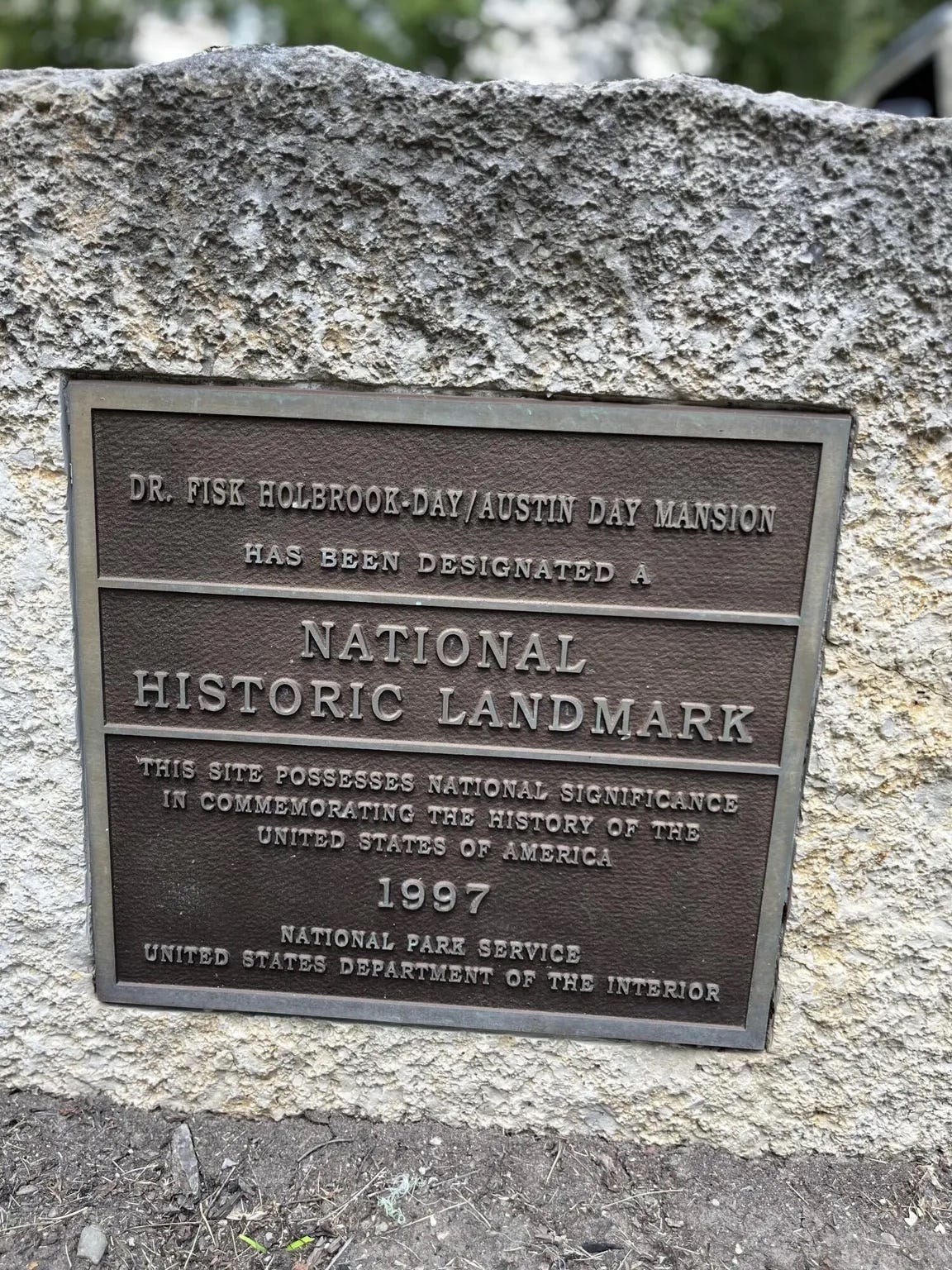 A national landmark plaque.