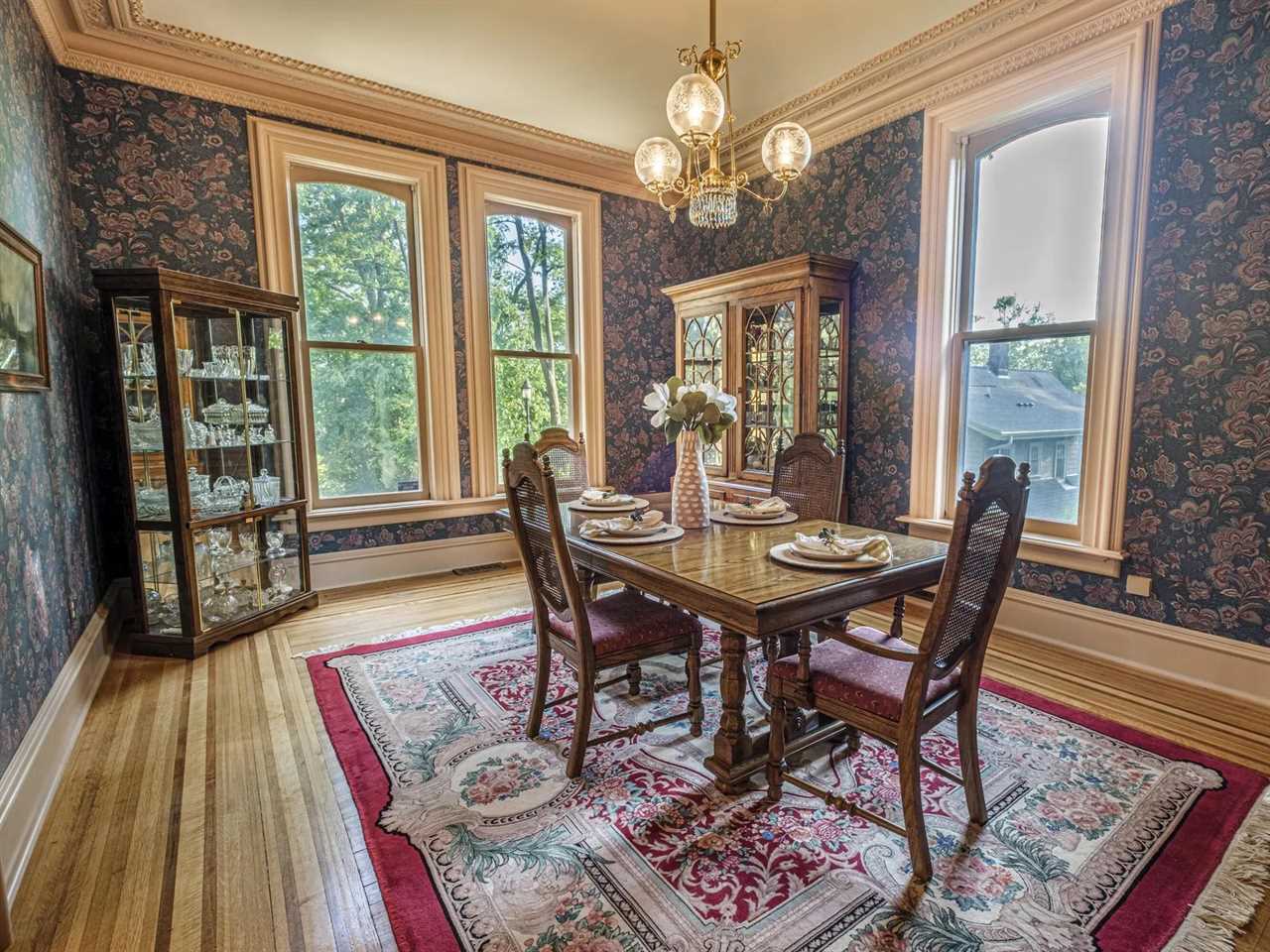 A formal dining room.