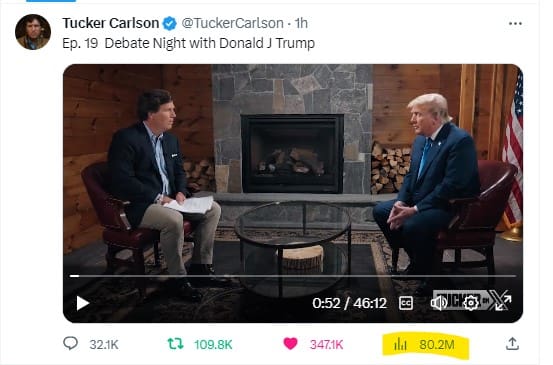 BOOM! TRUMP BREAKS THE INTERNET! More People Watched the Trump-Tucker Interview than Total Voters in the 2020 US Election – Over 170 Million Views and Counting!