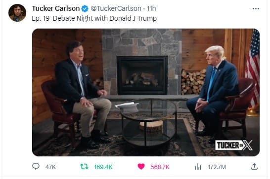 BOOM! TRUMP BREAKS THE INTERNET! More People Watched the Trump-Tucker Interview than Total Voters in the 2020 US Election – Over 170 Million Views and Counting!