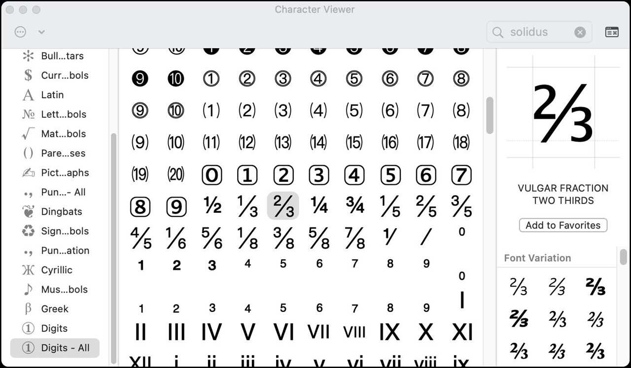 How to insert fractions in Word and Pages