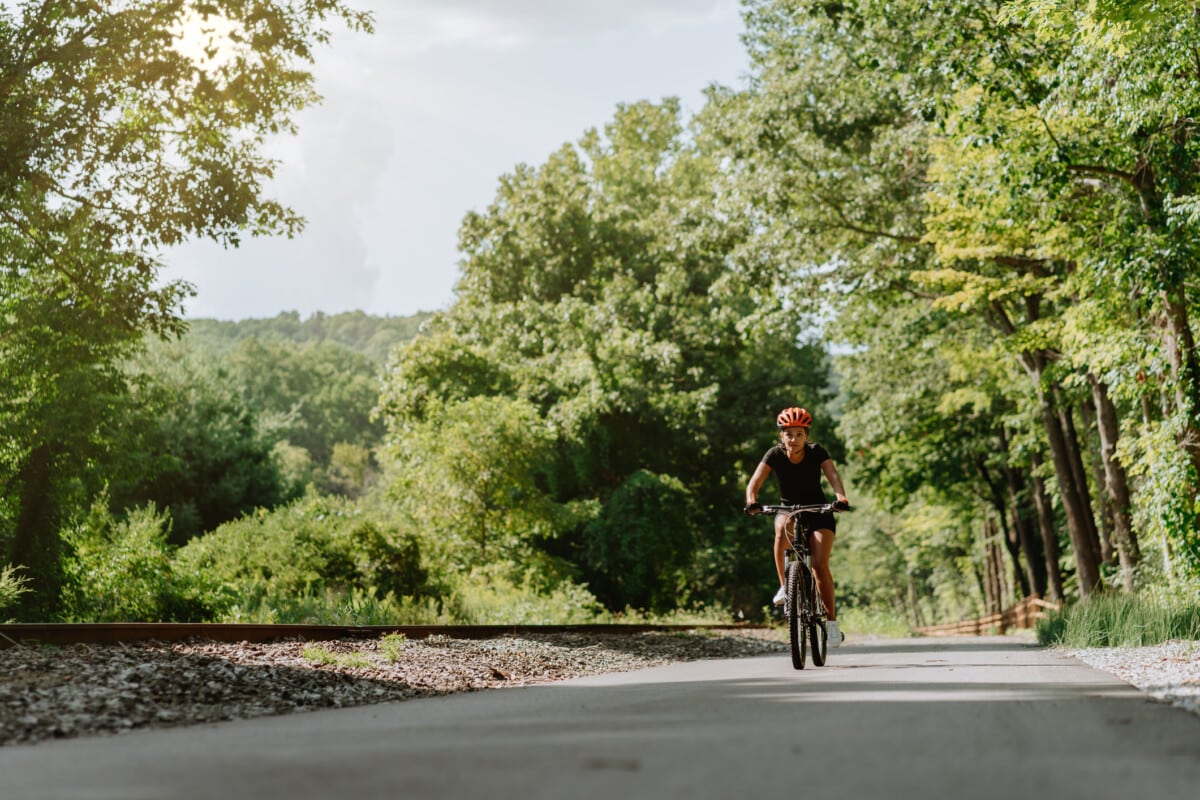 Riding a bike in Birmingham, AL