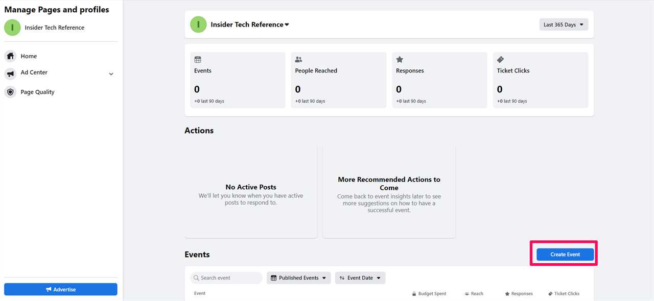 Facebook screenshot shows how to create an event on Facebook business