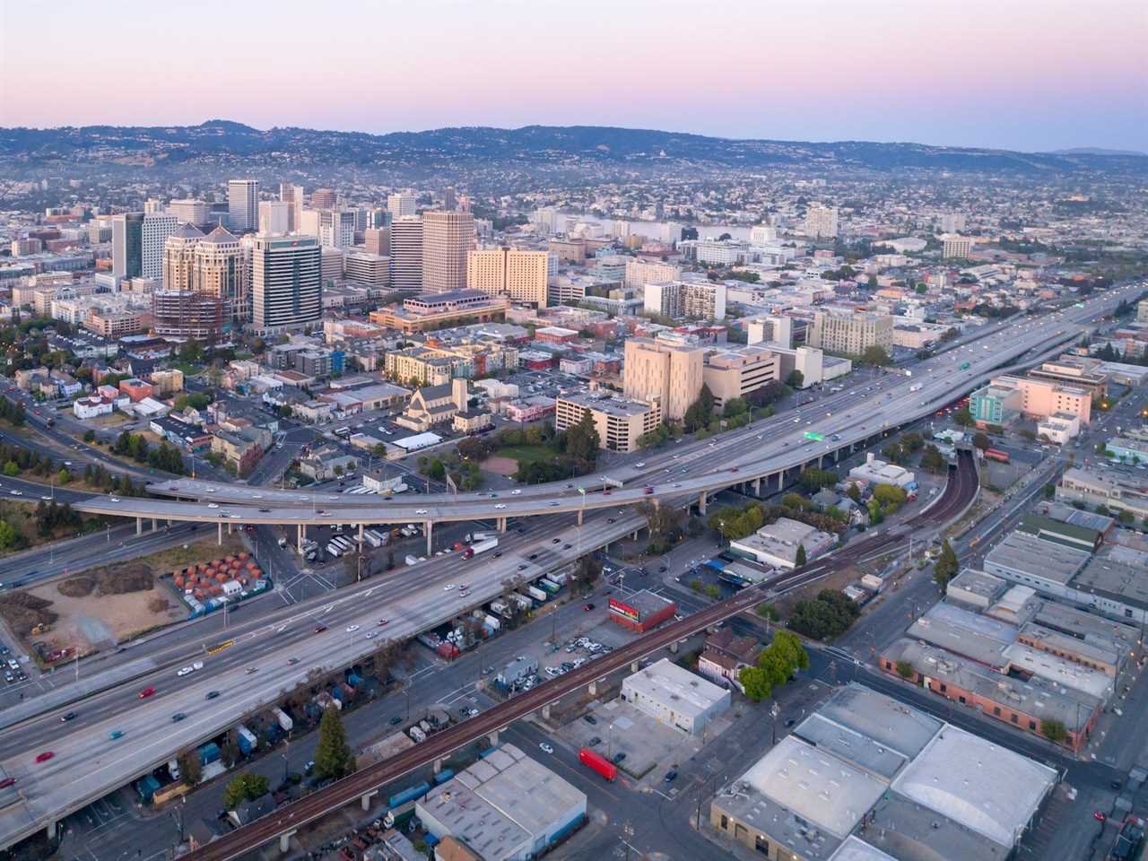 Oakland City Skyline in California