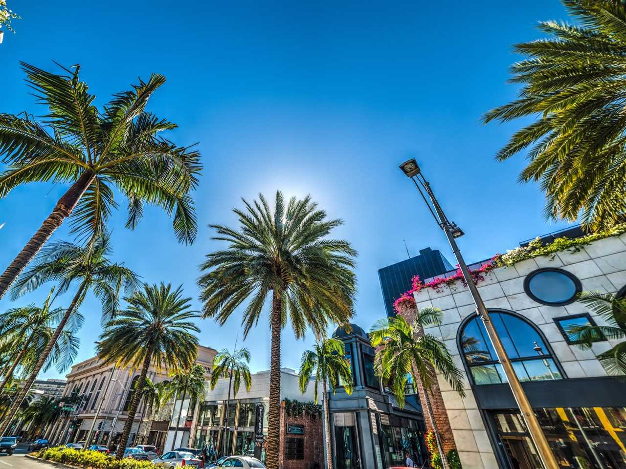 Rodeo drive in Beverly Hills, California