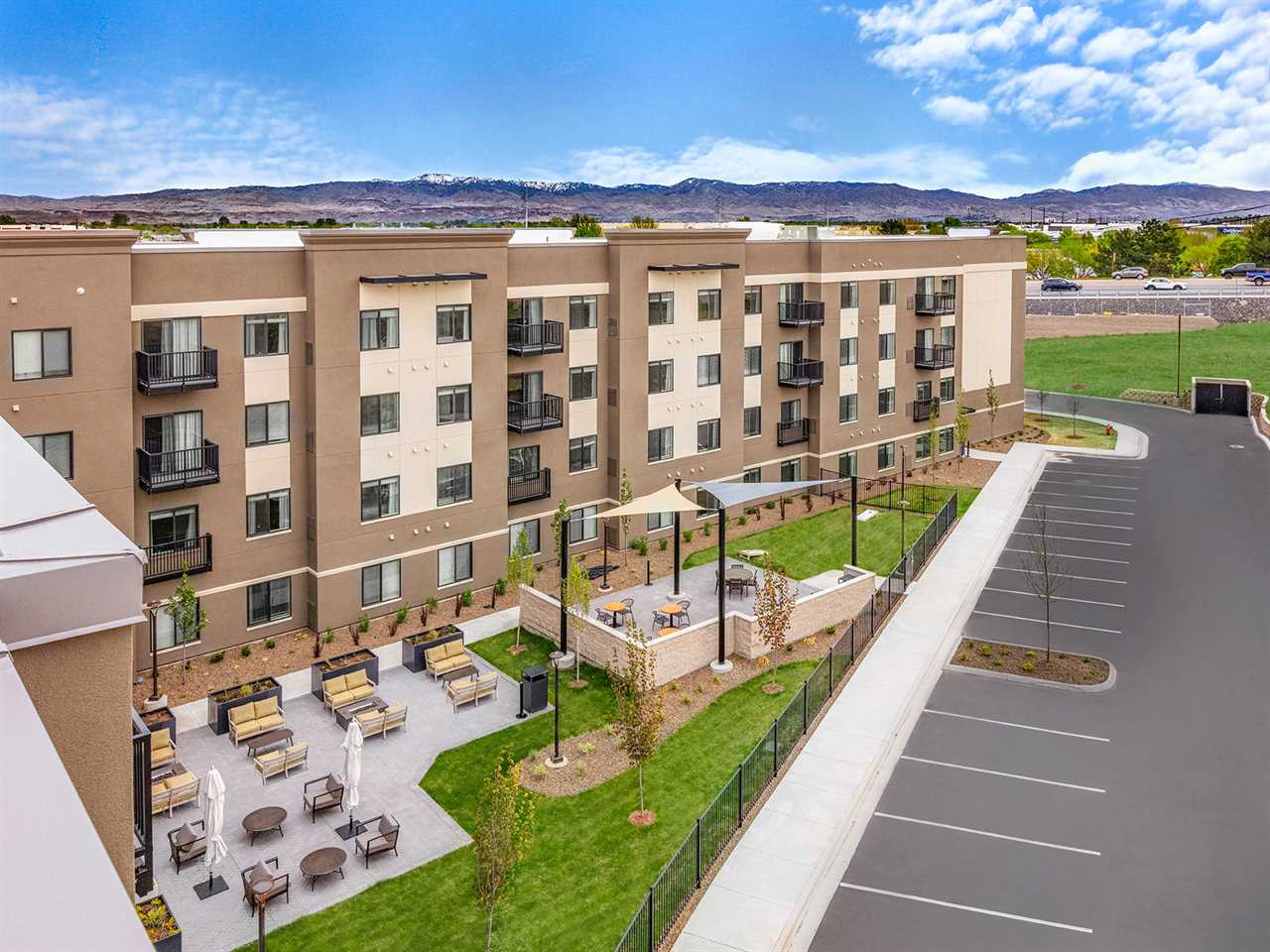 The exterior of the WaterWalk hotel in Meridian, Idaho