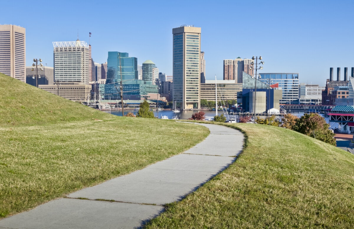 Baltimore, Federal Hill Inner Harbor View