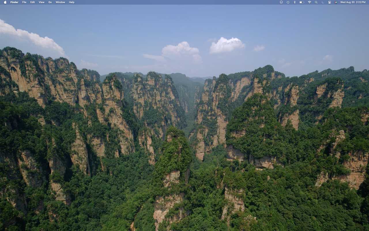 macOS Sonoma wallpaper: China Mountains