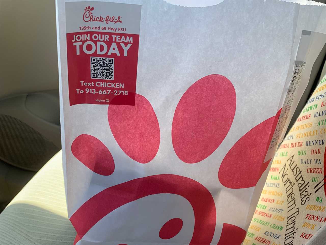 Chick-fil-A bag of food