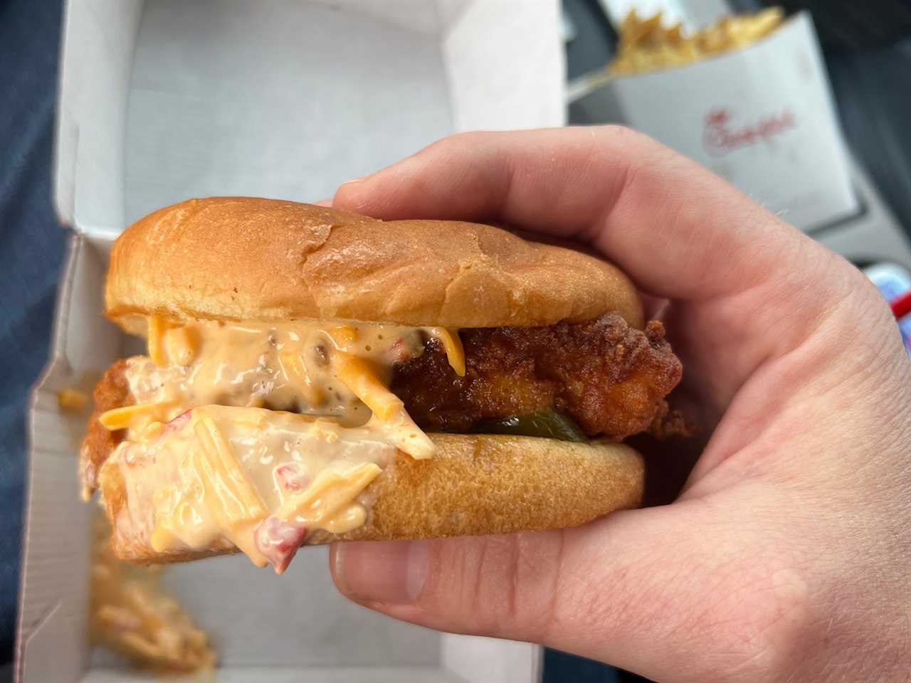 Chick-fil-A’s new honey pepper pimento chicken sandwich