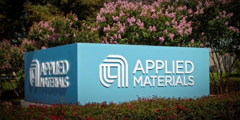 FILE PHOTO - Applied Materials’ new corporate signage photo in Santa Clara, California, U.S. is shown in this image released on August 22, 2016.  Courtesy Applied Materials/Handout via REUTERS  