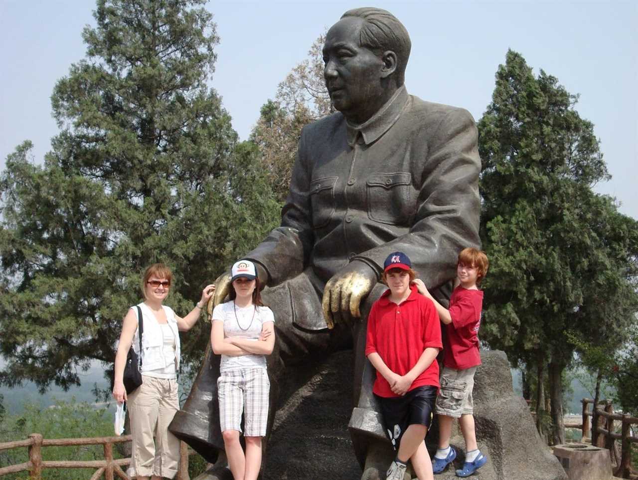 Sarah Bajc (left) and her three children.