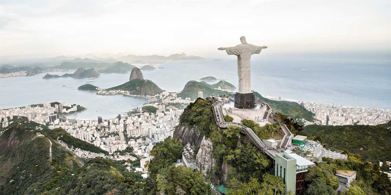 The statue of Christ the Redeemer overlooking Rio de Janeiro, Brazil.