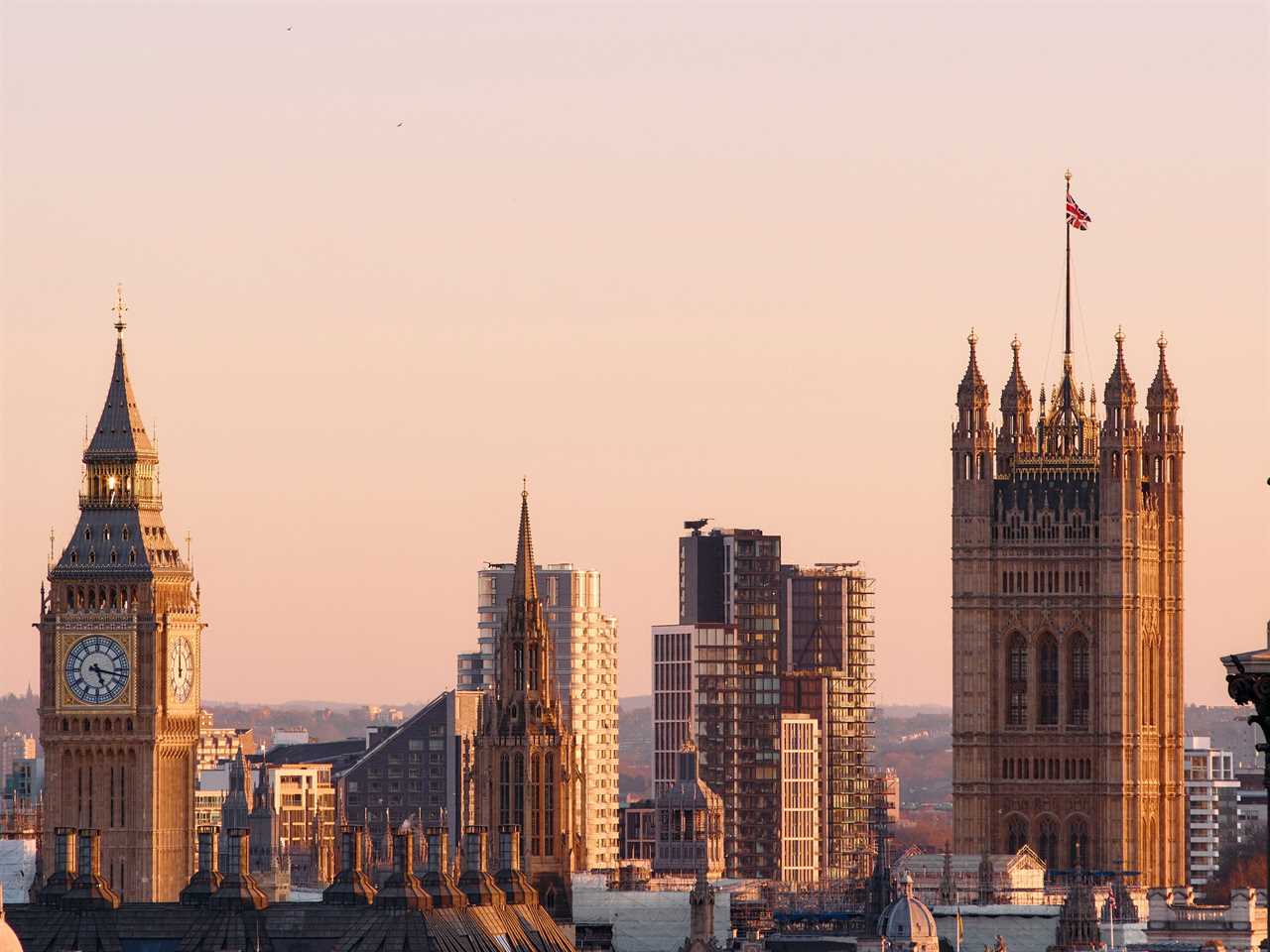 The London skyline.