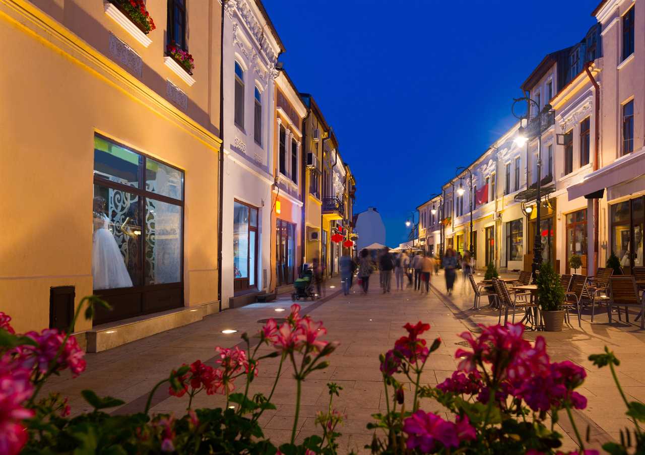 Street view of Craiova, Romania.