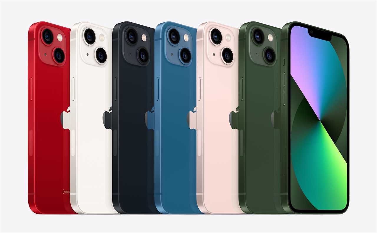 iPhone 13 color options