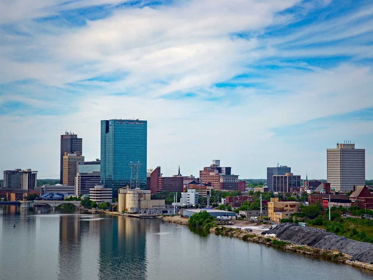 Toledo, Ohio from the Skyway Bridge.