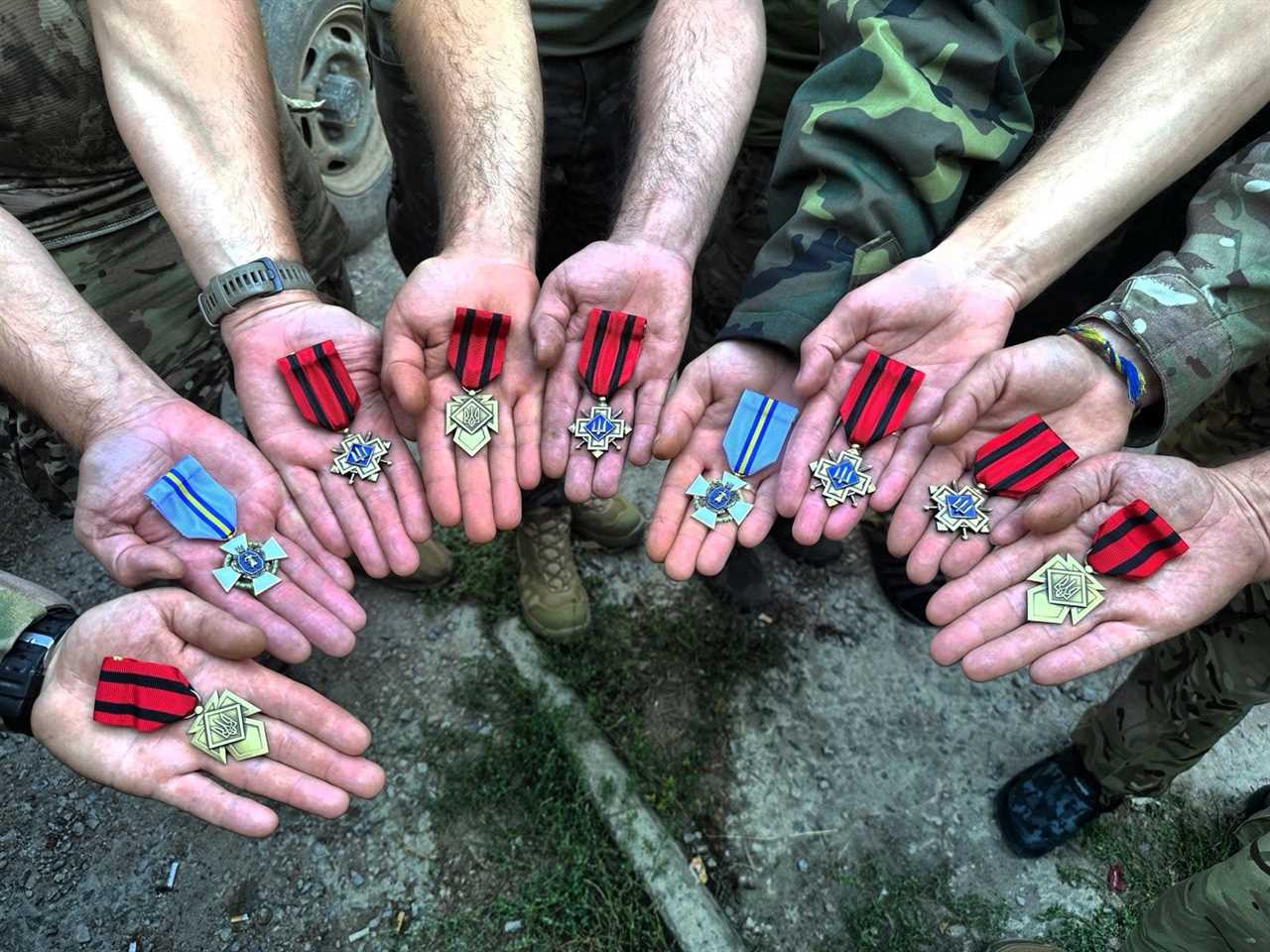 Medals won by the sniper unit Ghosts of Bakhmut.