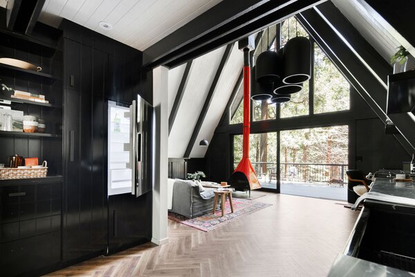 Asking $520K, This Moody, Monochromatic Cabin Is Not Your Typical A-Frame