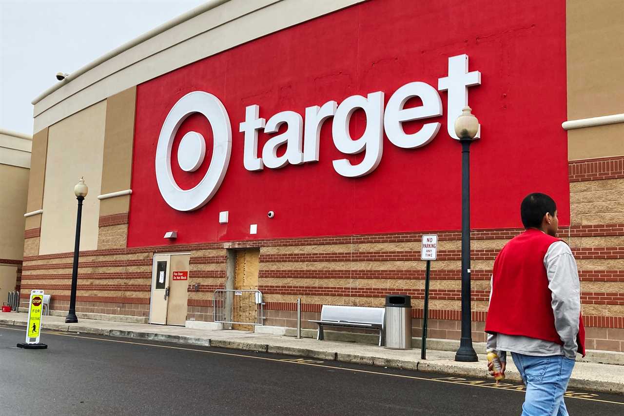 Outside of Target store with employee