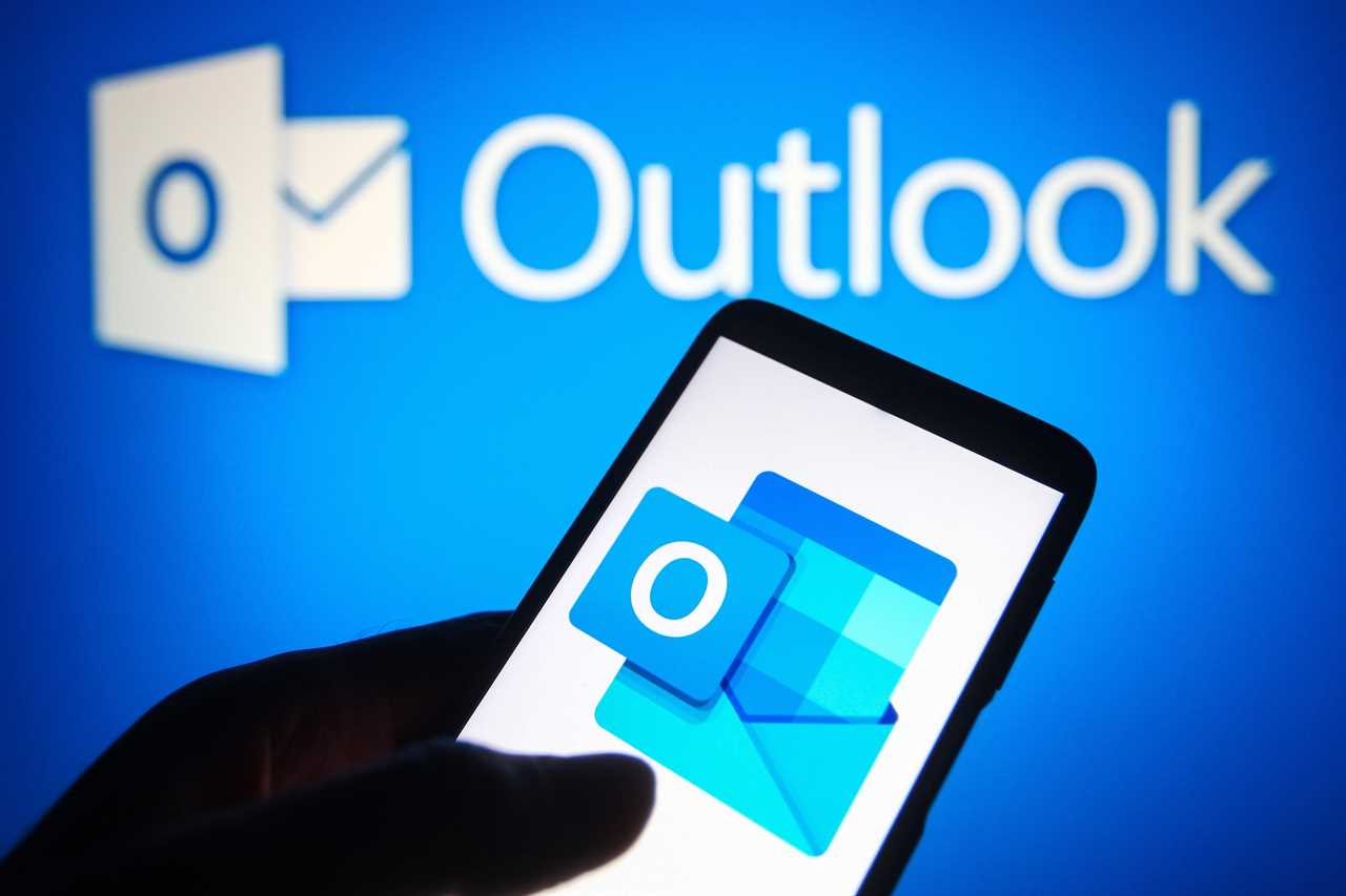 phone with microsoft outlook logo