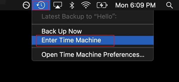 Enter Time Machine