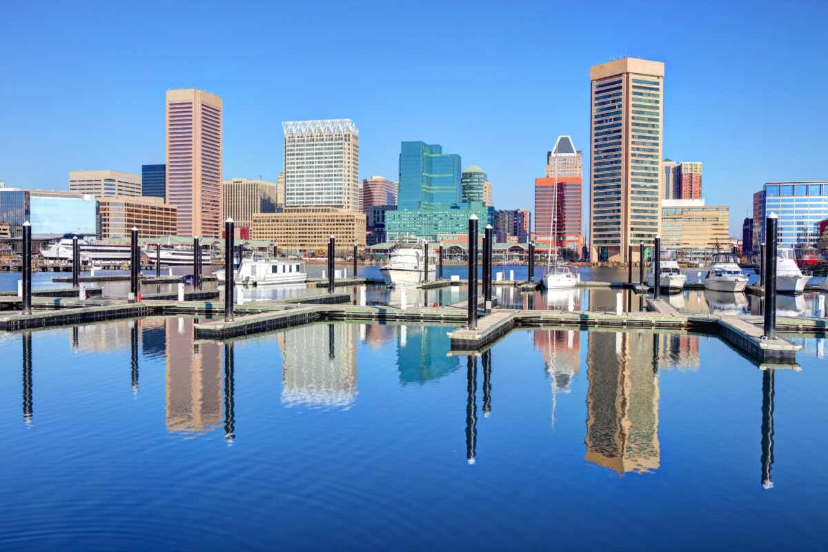 Baltimore's Inner Harbor in Maryland