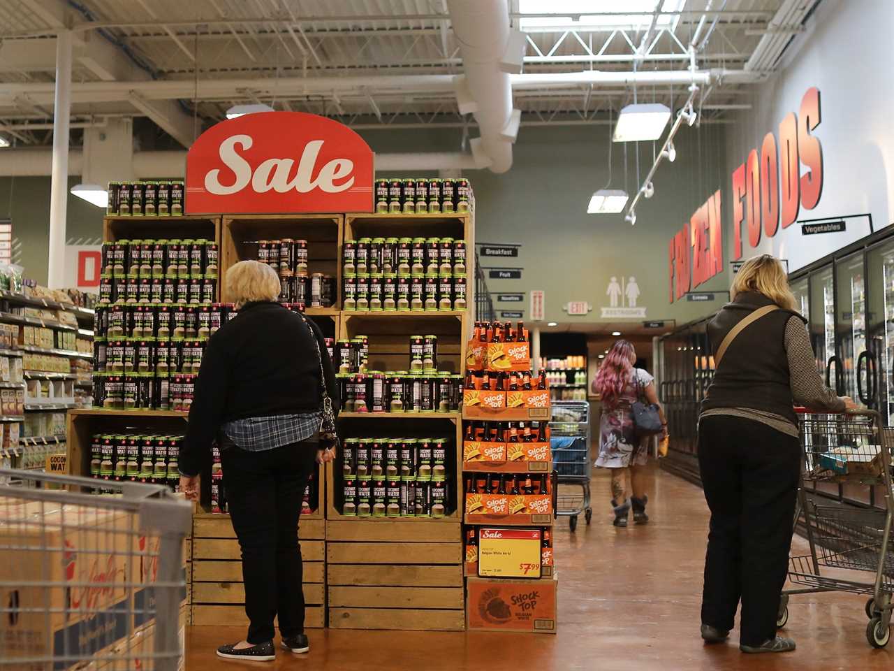 Shoppers browse inside Lucky grocery store