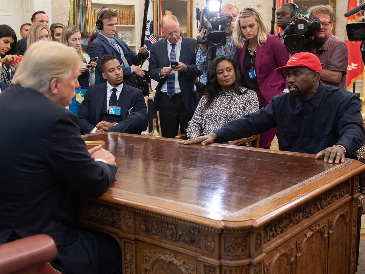 Kanye West meets with President Donald Trump in 2018