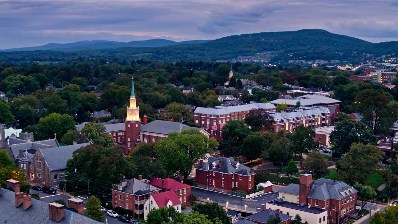 Downtown Charlottesville, Virginia.